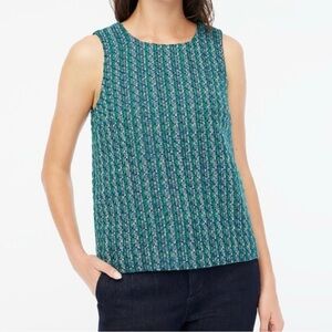 J Crew Factory NEW Tweed button back shell tank top size 2X